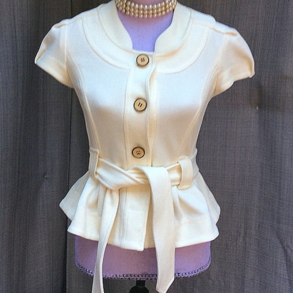 Diane Von Furstenberg  Cream Tailored Top